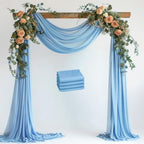 Wedding Arch Draping Fabric Backdrop Drapes 4 Panels, Dusty Blue