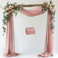 Wedding Arch Draping Fabric Backdrop Drapes 4 Panels, Dusty Rose