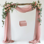 Wedding Arch Draping Fabric Backdrop Drapes 4 Panels, Dusty Rose