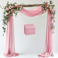 Wedding Arch Draping Fabric Backdrop Drapes 6 Panels, Blush Pink