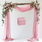 Wedding Arch Draping Fabric Backdrop Drapes 6 Panels, Blush Pink