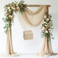 Wedding Arch Draping Fabric Backdrop Drapes 6 Panels, Champagne