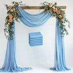 Wedding Arch Draping Fabric Backdrop Drapes 6 Panels, Dusty Blue