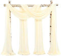 Wedding Arch Draping Fabric Beige Chiffon Fabric Drapes in Beige