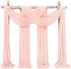Wedding Arch Draping Fabric Blush Pink Chiffon Fabric Drapes in Blush Pink