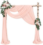 Wedding Arch Draping Fabric Blush Pink Chiffon Fabric Drapes in Blush Pink, alternate view 2