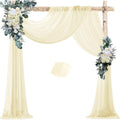 Wedding Arch Draping Fabric Chiffon Curtains, 29in x 18Ft Sheer Chiffon Outdoor Curtain for Wedding Ceremony
