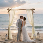 Wedding Arch Draping Fabric Chiffon Curtains, 29in x 18Ft Sheer Chiffon Outdoor Curtain for Wedding Ceremony, alternate view