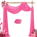 Wedding Arch Draping Fabric Chiffon Curtains, 29in x 18Ft Sheer Chiffon Outdoor Curtain for Wedding Ceremony