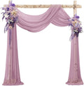 Wedding Arch Draping Fabric Chiffon Fabric, 29in x 18Ft Sheer Chiffon Outdoor Curtain for Wedding Ceremony