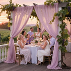 Wedding Arch Draping Fabric Chiffon Fabric, 29in x 18Ft Sheer Chiffon Outdoor Curtain for Wedding Ceremony, alternate view 2