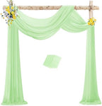 Wedding Arch Draping Fabric Chiffon Fabric, 29in x 18Ft Sheer Chiffon Outdoor Curtain for Wedding Ceremony