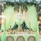 Wedding Arch Draping Fabric Chiffon Fabric, 29in x 18Ft Sheer Chiffon Outdoor Curtain for Wedding Ceremony, alternate view 4
