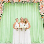 Wedding Arch Draping Fabric Chiffon Fabric, 29in x 18Ft Sheer Chiffon Outdoor Curtain for Wedding Ceremony, alternate view 7
