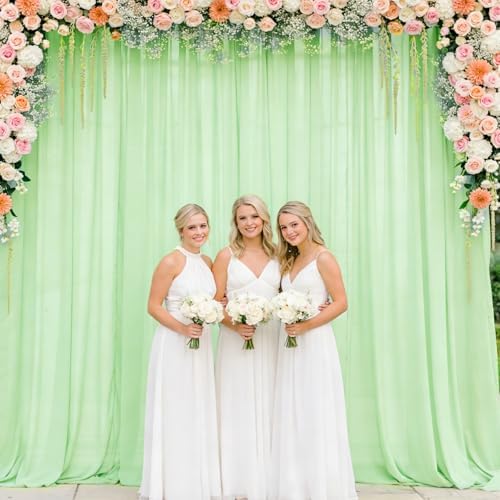 Wedding Arch Draping Fabric Chiffon Fabric, 29in x 18Ft Sheer Chiffon Outdoor Curtain for Wedding Ceremony, alternate view 7