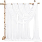 Wedding Arch Draping Fabric Cream White Chiffon Fabric Drapes in Cream White, alternate view 2