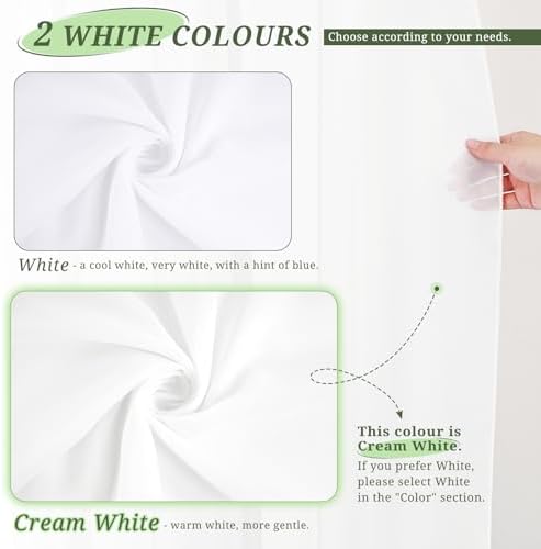 Wedding Arch Draping Fabric Cream White Chiffon Fabric Drapes in Cream White, alternate view 5