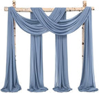 Wedding Arch Draping Fabric Dusty Blue Chiffon Fabric Drapes in Dusty Blue
