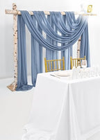 Wedding Arch Draping Fabric Dusty Blue Chiffon Fabric Drapes in Dusty Blue, alternate view 5