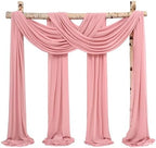 Wedding Arch Draping Fabric Dusty Rose Chiffon Fabric Drapes in Dusty Rose