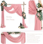 Wedding Arch Draping Fabric Dusty Rose Chiffon Fabric Drapes in Dusty Rose, alternate view 3