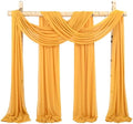 Wedding Arch Draping Fabric Gold Chiffon Fabric Drapes in Gold