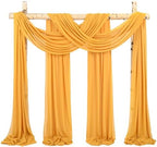 Wedding Arch Draping Fabric Gold Chiffon Fabric Drapes in Gold