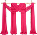 Wedding Arch Draping Fabric Hot Pink Chiffon Fabric Drapes in Hot Pink