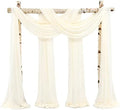Wedding Arch Draping Fabric Ivory Chiffon Fabric Drapes in Ivory