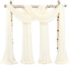 Wedding Arch Draping Fabric Ivory Chiffon Fabric Drapes in Ivory