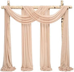 Wedding Arch Draping Fabric Nude Chiffon Fabric Drapes in Nude