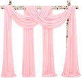 Wedding Arch Draping Fabric Pink Chiffon Fabric Drapes in Pink