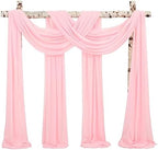 Wedding Arch Draping Fabric Pink Chiffon Fabric Drapes in Pink
