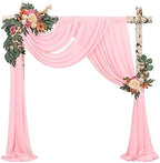 Wedding Arch Draping Fabric Pink Chiffon Fabric Drapes in Pink, alternate view 2