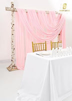 Wedding Arch Draping Fabric Pink Chiffon Fabric Drapes in Pink, alternate view 5