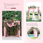Wedding Arch Draping Fabric Pink Chiffon Fabric Drapes in Pink, alternate view 6