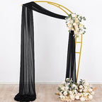 Wedding Arch Draping Fabric Sheer Curtain Drapes Birthday Party Home Decor in Black, alternate view 6