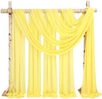 Wedding Arch Draping Fabric Yellow Chiffon Fabric Drapes in Yellow, alternate view 2