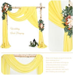 Wedding Arch Draping Fabric Yellow Chiffon Fabric Drapes in Yellow, alternate view 3