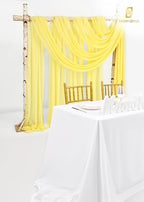 Wedding Arch Draping Fabric Yellow Chiffon Fabric Drapes in Yellow, alternate view 5