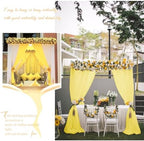 Wedding Arch Draping Fabric Yellow Chiffon Fabric Drapes in Yellow, alternate view 6