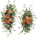 Wedding Arch Flower Pack of 2 Artificial Silk Large Flower Swag Wedding Arches for Ceremony Reception Backdrop