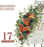 Wedding Arch Flower Pack of 2 Artificial Silk Large Flower Swag Wedding Arches for Ceremony Reception Backdrop, alternate