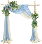 Wedding Arch Flowers 2PCS Artificial Flower Arrangements Blue, alternate view 4