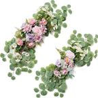Wedding Arch Flowers 2PCS Artificial Flower Arrangements Purple