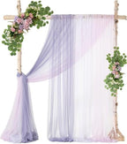 Wedding Arch Flowers 2PCS Artificial Flower Arrangements Purple, alternate view 4