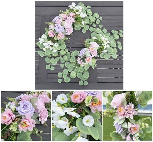 Wedding Arch Flowers 2PCS Artificial Flower Arrangements Purple, alternate view 5