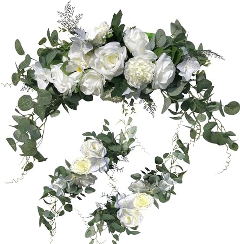 Wedding Arch Flowers 3Pcs Artificial Floral Swags