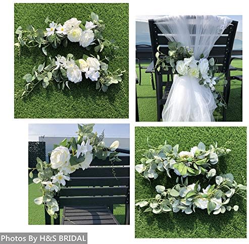 Wedding Arch Flowers 3Pcs Artificial Floral Swags, alternate view 4
