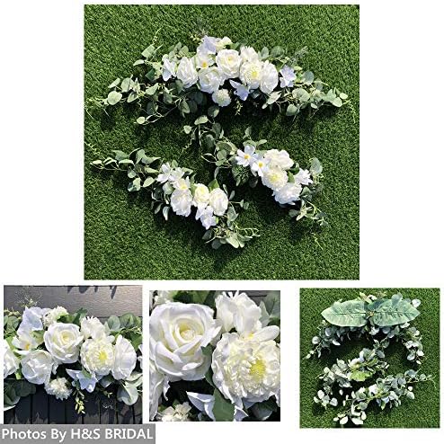 Wedding Arch Flowers 3Pcs Artificial Floral Swags, alternate view 5